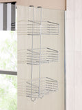 Three-tier chrome shower caddy - British product