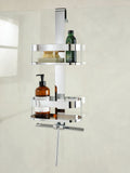 Chrome shower caddy with wiper, 60x25x16cm - British product
