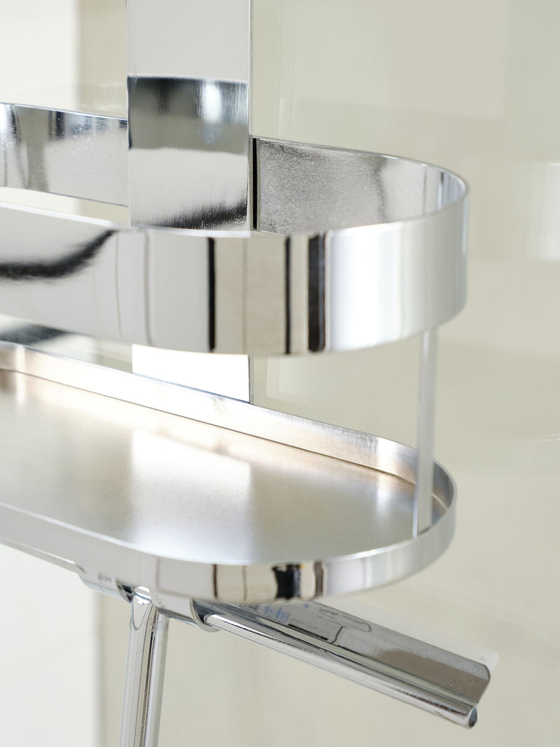 Chrome shower caddy with wiper, 60x25x16cm - British product
