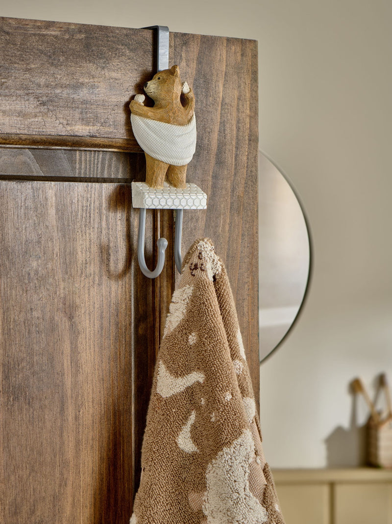 Natural Bertie Bear over door hook, imported from the UK