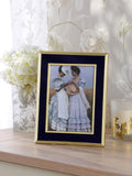 Laura Ashley Brass/Navy Harrison 4x6 Photo Frame