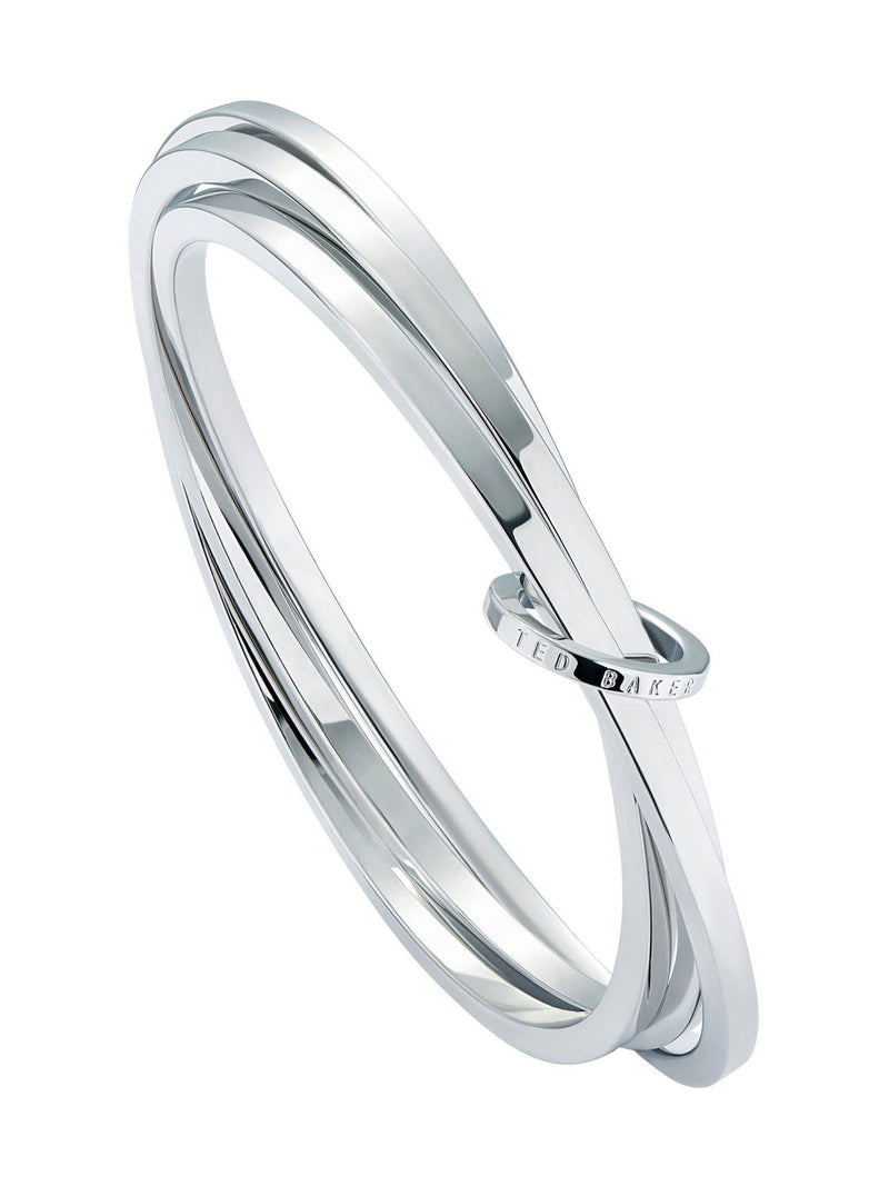 Ted Baker HUULIA multi hoop bangle bracelet in silver tone (British brand)