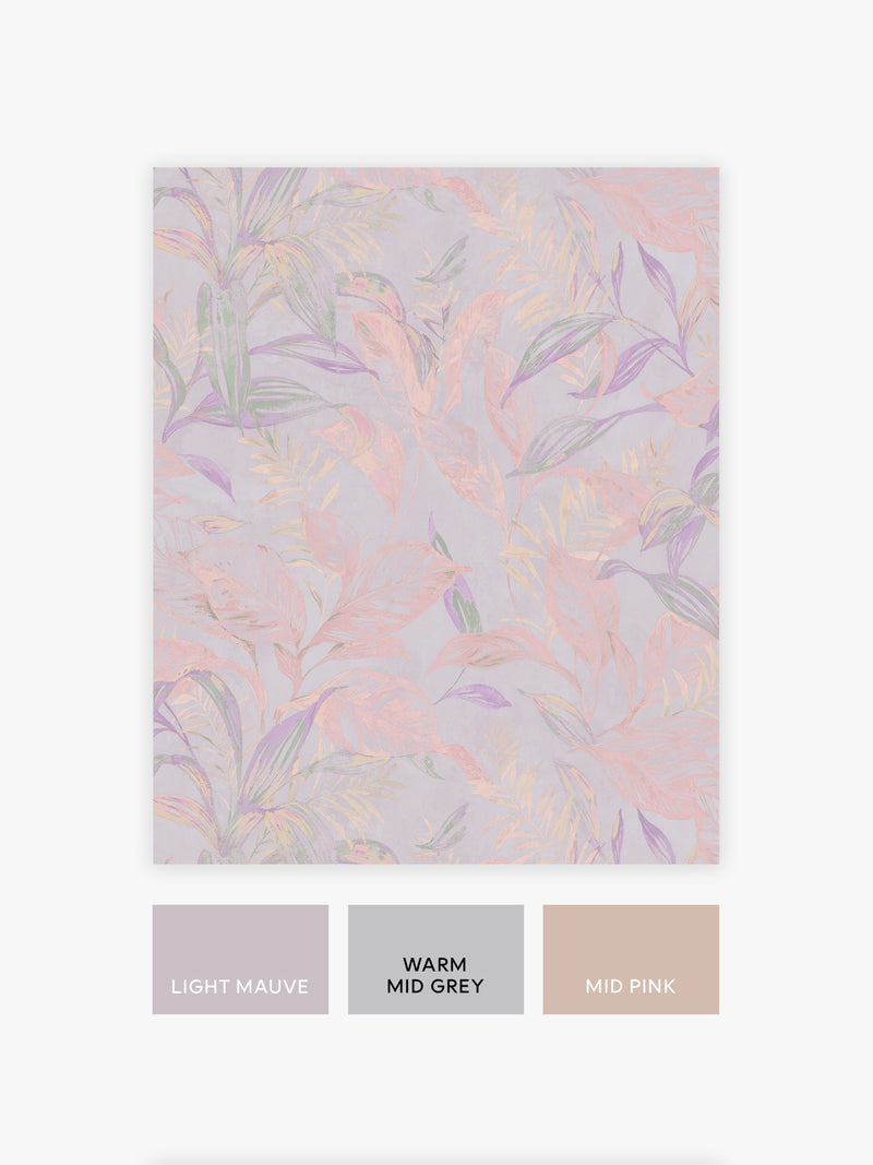 Global Garden wallpaper sample Lilac A4, UK version