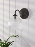 Laura Ashley Charissa wall light matt black IP44 - British product