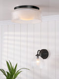 Laura Ashley Charissa wall light matt black IP44 - British product