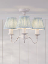Next Laura Ashley White Campion 3 Light Semi Flush Ceiling Light- Buy online at McGrocer