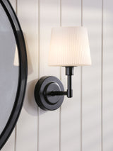 Next Laura Ashley Matt Black Bayfield 1 Light Wall Light IP44- Buy online at McGrocer