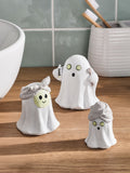 White ghost set of 3 resin bathroom ornaments (British brand)