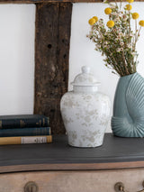 Next Laura Ashley White Westbourne Ginger Jar Ceramic Decorative Jar 27cm Height- Buy online at McGrocer