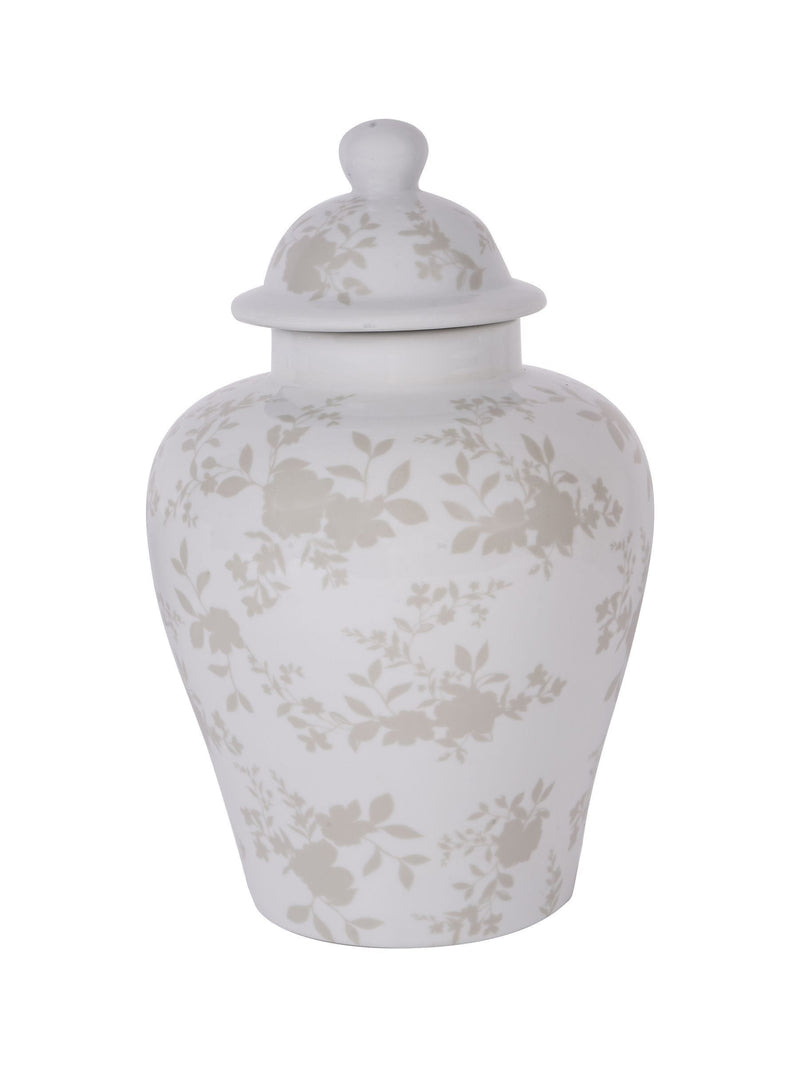 Laura Ashley White Westbourne Ginger Jar 27cm, UK version
