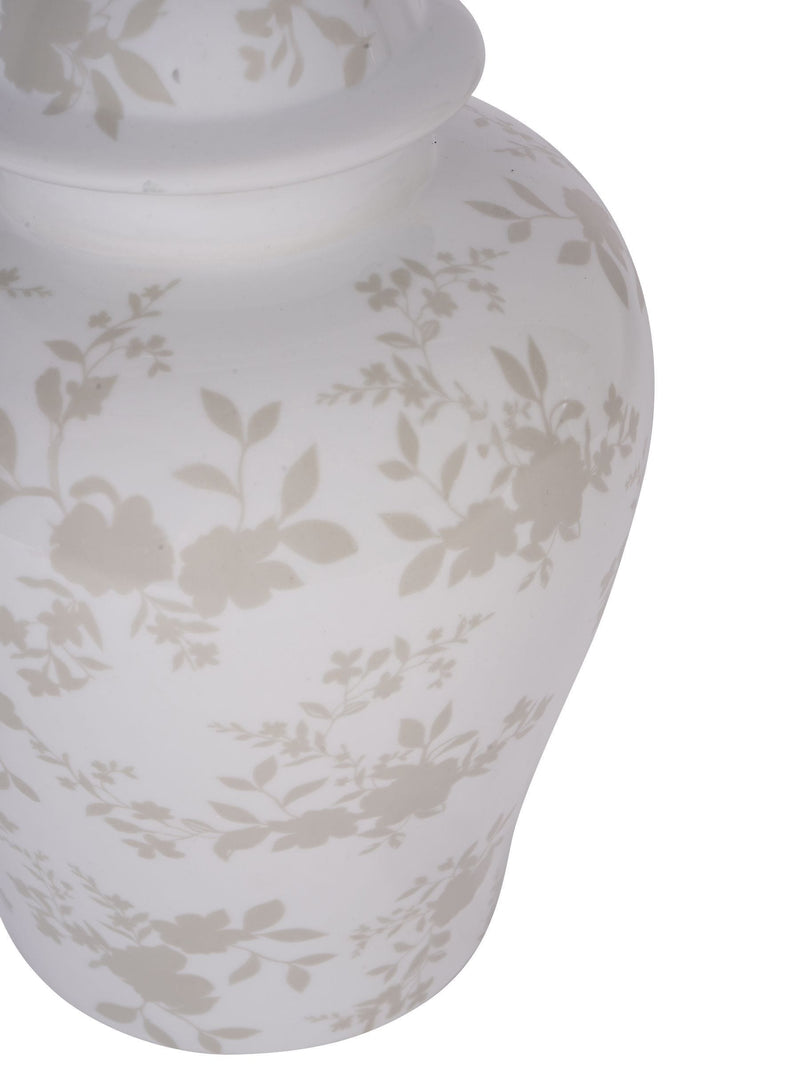 Laura Ashley White Westbourne Ginger Jar 27cm, UK version