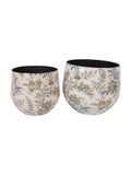 Laura Ashley cream Marlbrook plant pots set of two, UK version