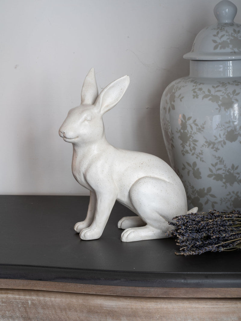 Laura Ashley cream hare sculpture ornament 24.5cm height, UK version