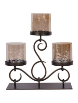 Next Laura Ashley Esther Antique Gold 3 Light Hurricane Candle Holder 32cm- Buy online at McGrocer