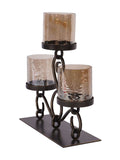 Laura Ashley Esther Antique Gold 3 light hurricane candle holder, UK version