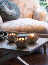 Next Laura Ashley Larkhill Lotus Tea Light Holder Set of 3- Buy online at McGrocer