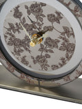 Laura Ashley Smoked Pollington Rose mantel clock 15cm x 32cm x 5cm, UK version