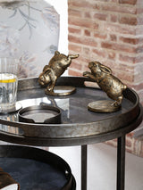Next Laura Ashley Set of 2 Gold Hopping Rabbits Home Decorative Figures- Buy online at McGrocer