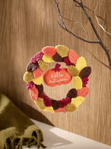Orange Hello Autumn Felt Pumpkin Seasonal Hanging Decoration