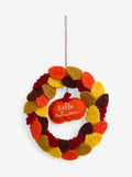 Felt pumpkin hanging decoration with Hello Autumn embroidery, imported from the UK