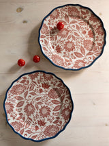 Laura Ashley Hedingham Terracotta Scalloped Dinner Plates Set of 2 27cm