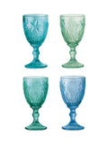 Artland Blue Marine Goblets set of 4 glass goblets, imported from the UK