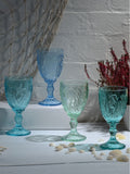 Artland Blue Marine Goblets set of 4 glass goblets, imported from the UK