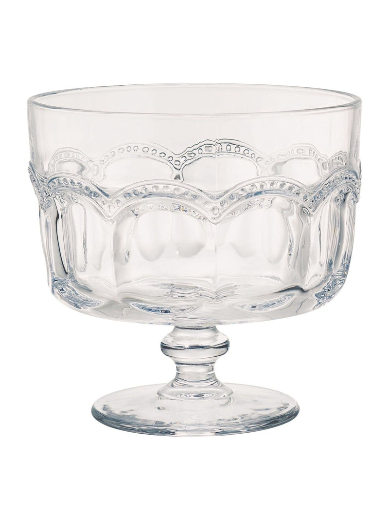 Artland Clear Pearl Ridge glass trifle bowl 19cm - British product