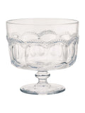 Artland Clear Pearl Ridge glass trifle bowl 19cm - British product