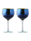 Artland Blue Galaxy Gin Gläser Set mit 2 Stück – Britisches Produkt