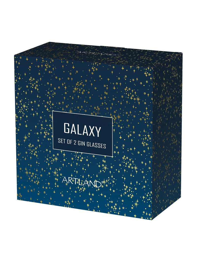 Artland Blue Galaxy Gin Gläser Set mit 2 Stück – Britisches Produkt