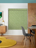 Orla Kiely Basil Green Criss Cross Stem roman blind (British brand)