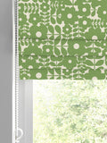 Orla Kiely Basil Green Criss Cross Stem roman blind (British brand)