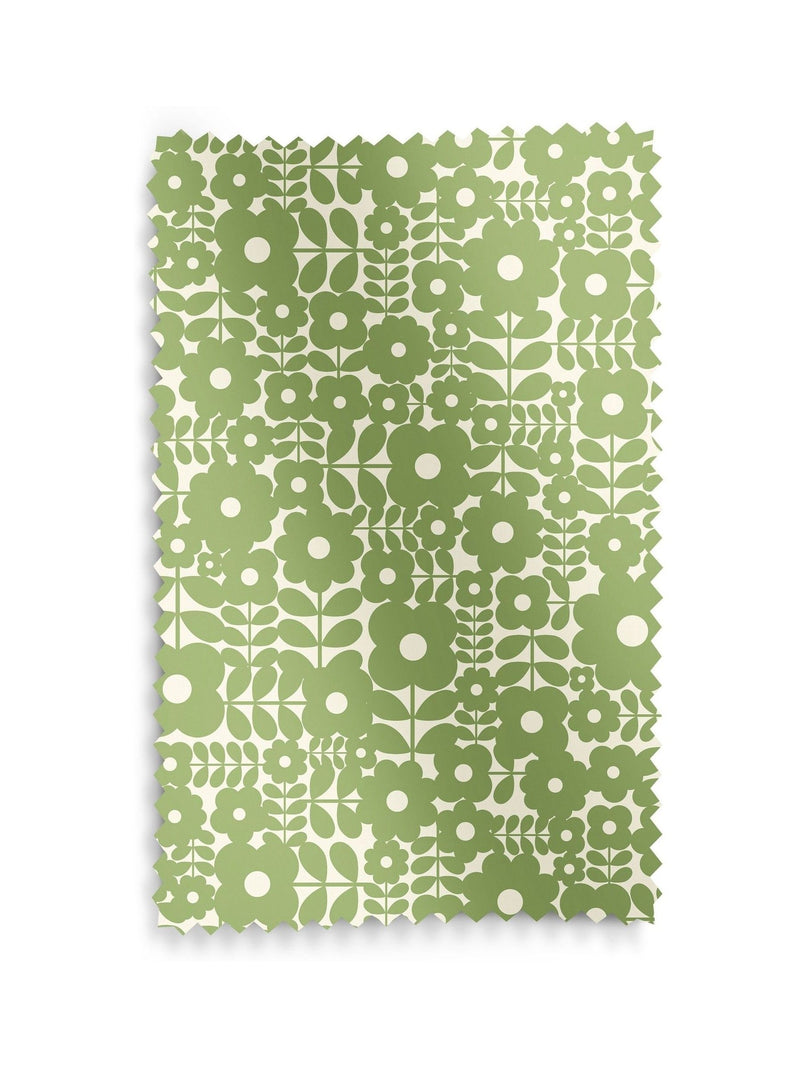 Orla Kiely Basil Green Criss Cross Stem roman blind (British brand)