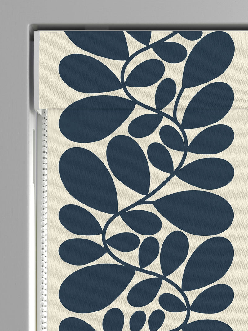 Orla Kiely navy stripe cotton roman blind - British product