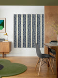 Orla Kiely navy stripe cotton roman blind - British product