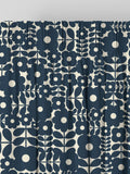 Orla Kiely navy blue Criss-Cross Stem made to measure curtains, imported from the UK