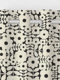 Orla Kiely criss-cross stem curtain in natural vintage lace, UK version