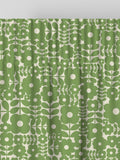 Orla Kiely Basil Green Criss Cross Stem curtains, UK version