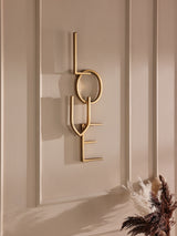 Next Gold LOVE Word Metal Wall Plaque Decorative Sign 50cm x 15cm- Buy online at McGrocer