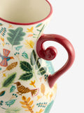 Lucy Tiffney red/green leaf jug vase, UK version