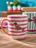 Lucy Tiffney striped stoneware mugs set of 4, UK version