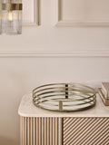 Lipsy gold round mirror serving tray 40cm, UK version