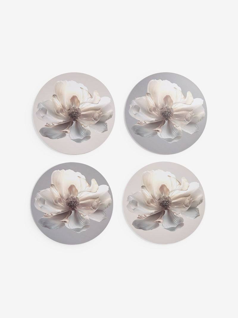 Lipsy set of 4 purple and cream floral placemats, imported from the UK