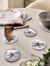 Next Lipsy Set of 4 Purple and Cream Floral Design Placemats 47x11cm- Buy online at McGrocer