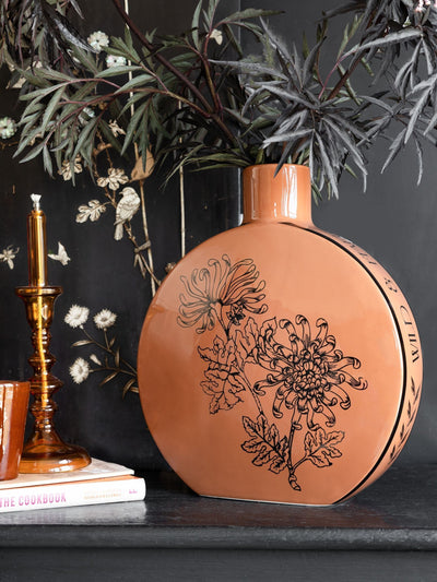 Next Rockett St George Große Steinvase mit floralem Print in Bernsteinorange – Jetzt bei McGrocer online kaufen