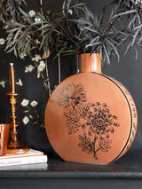 Next Rockett St George Amber Orange Large Floral Print Stone Vase- Buy online at McGrocer