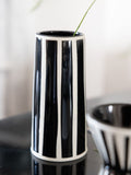 Rockett St George set of 3 ceramic bud vases black white, UK version