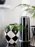 Rockett St George set of 3 ceramic bud vases black white, UK version