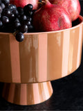 Rockett St George bowl pink orange striped 20cm 30cm - British product